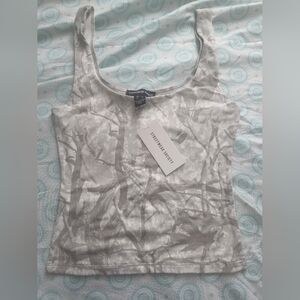 Sleeveless Gray Printed Women's Tank Top